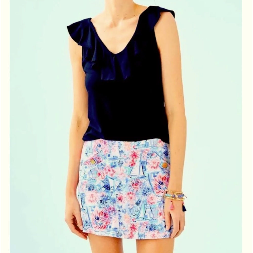 🦄🇺🇸 Lilly Pulitzer Madison skirt in Sea to Shining Sea- XL